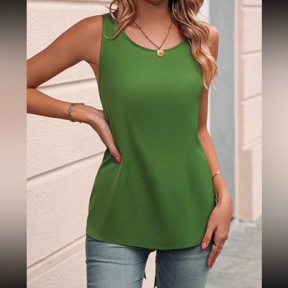 Boho brown crisscross back tank top - Picture 16 of 16